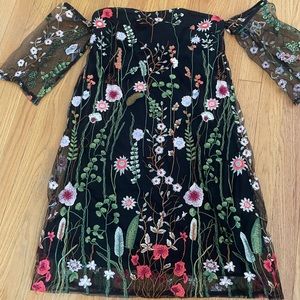ASOS floral embroidered dress